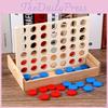 Wooden 4 Chess Connected Line Game Board Children Puzzle Toy For Early Education And Group Play