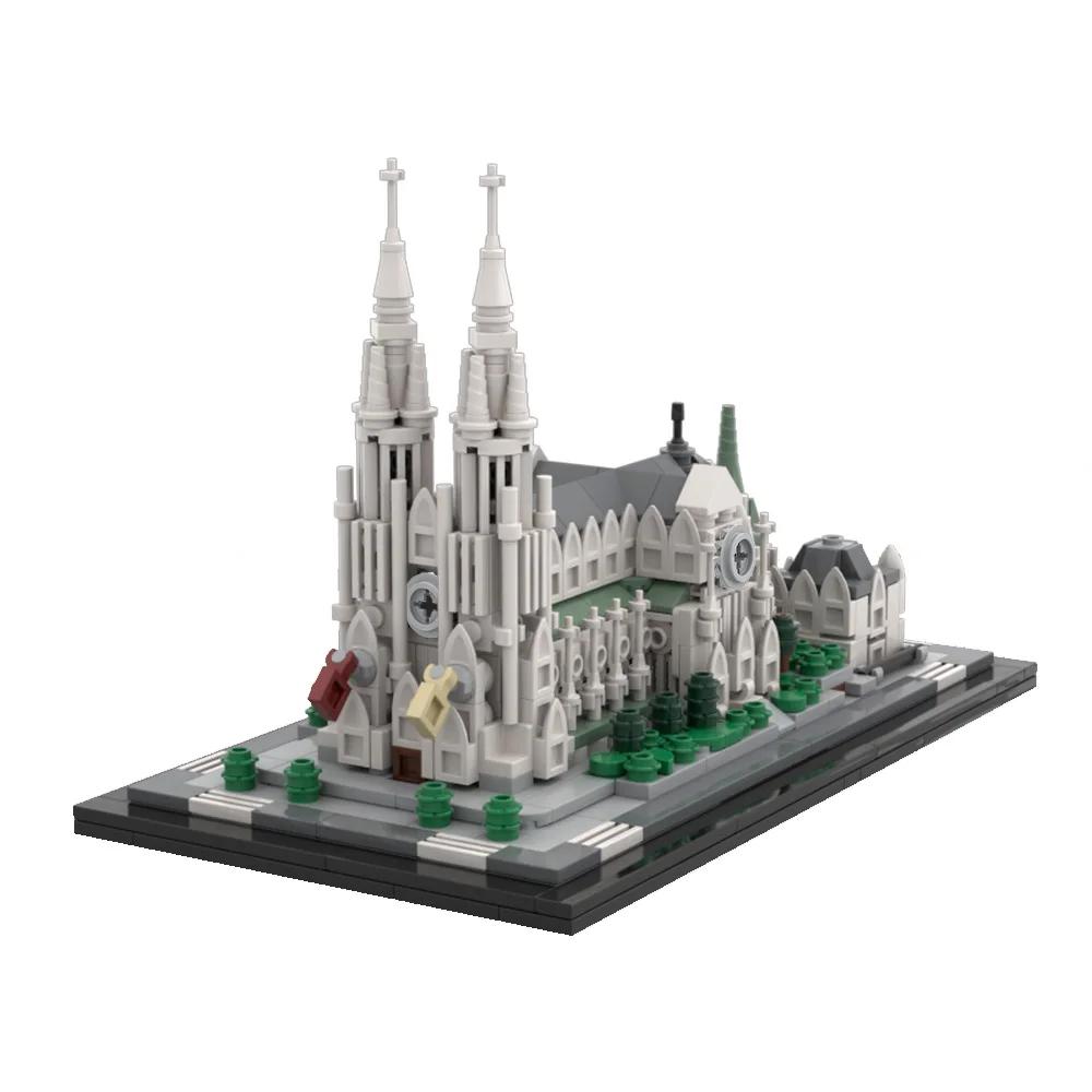 Gobricks MOC-214496 St. Patrick's Cathedral 1:800Building Blocks Toys Gift