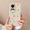 For Oppo Reno10 Pro 5G 8T 5 6 7 8 Lite Pro Phone Case Cover Fashion Camera Protection Liquid Soft Silicone Square Shell Love Heart For Oppo Bumper