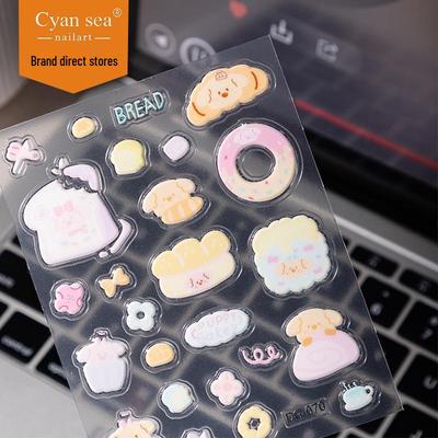 Cyansea Милые Стикеры-пончики, Хлеб, Щенки, Желе DIY для Украшения Блокнота