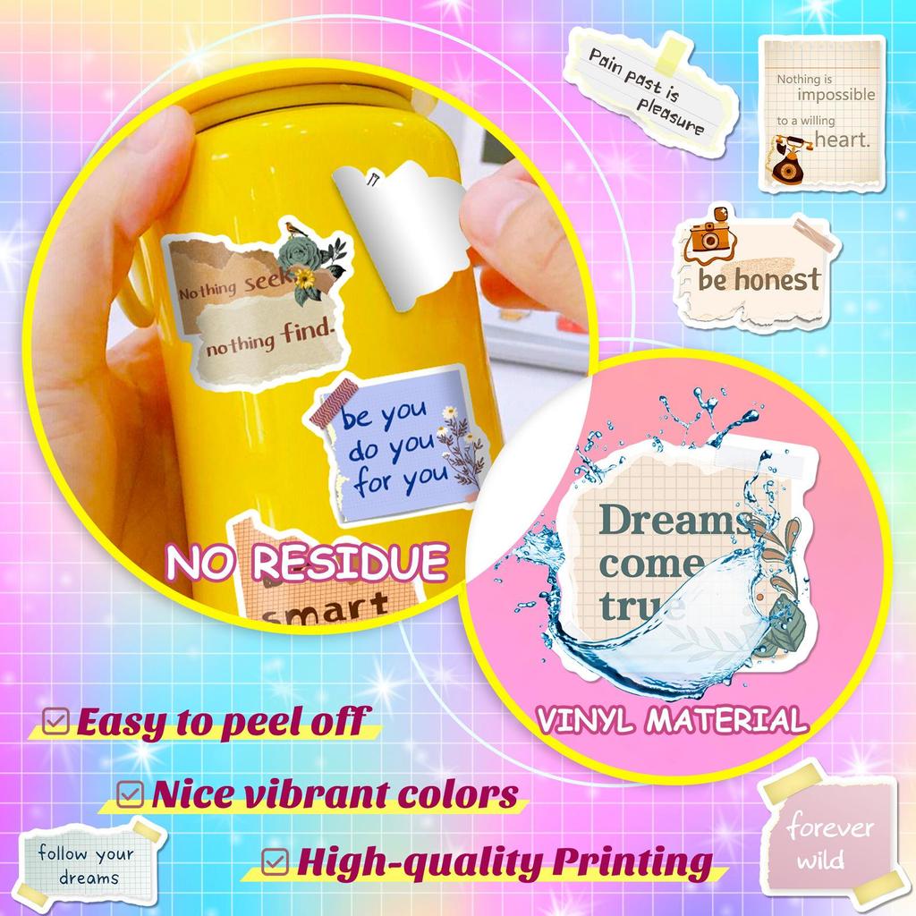 50 шт. вдохновляющие мотивационные виниловые наклейки для товаров, наклейки для ноутбуков, компьютеров, гидроколб