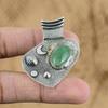 Natural Aventurine Gemstone Pendant Green 925 Sterling Silver Indian Jewelry