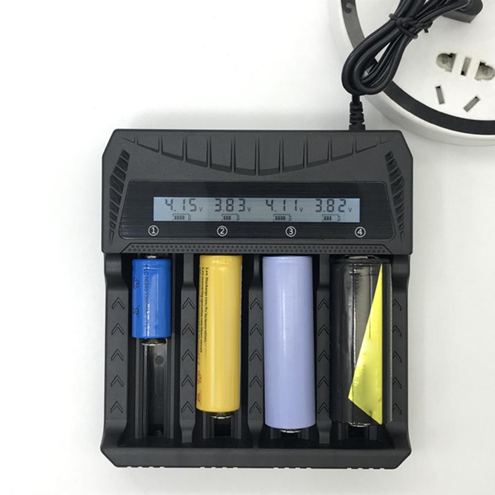 1/2/4 слота интеллектуальное зарядное устройство для аккумуляторов с ЖК-дисплеем USB-вход 18650 литий-ионное зарядное устройство для литий-ионных аккумуляторов 18650 4.2V