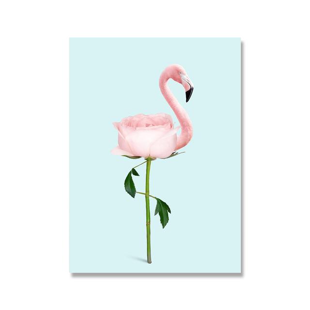 Fashion Style Funny Pink Pretty Flamingo Canvas Painting Posters And Prints Wall Pictures Home Decor For Living Room Bedroom