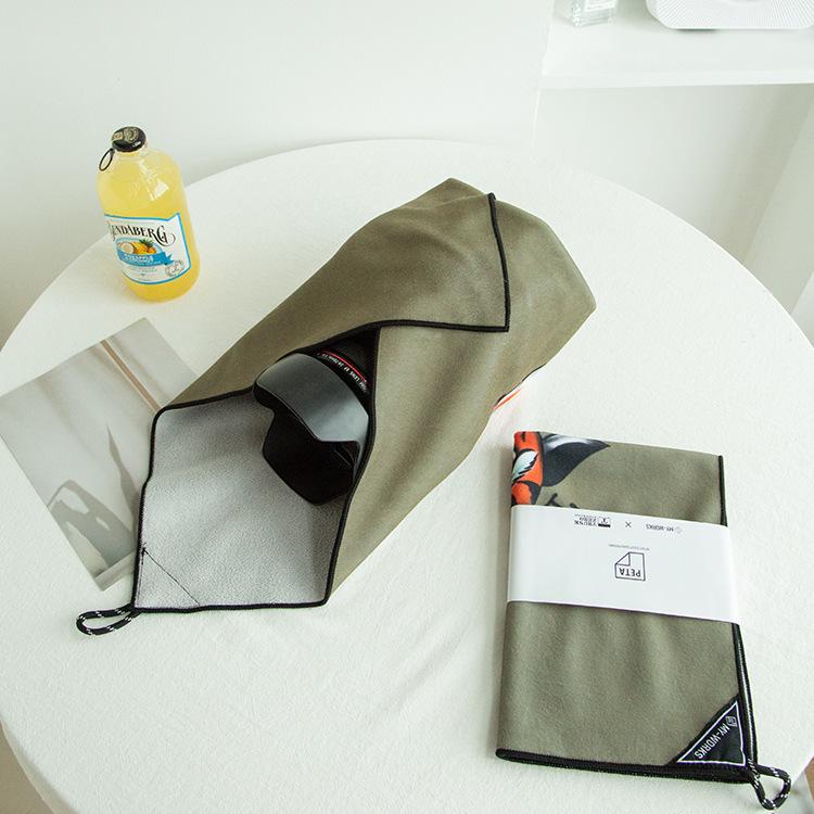 Защитная обертка-подкладка для объектива зеркальной камеры, лоскутное шитье, цвет милитари-зеленый, с липучкой