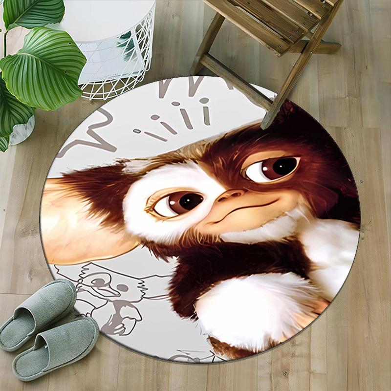 1pc Gremlin2 Print Round Carpet Chair Round Carpet Suitable for Bedroom Living Room Home Decorative Carpet