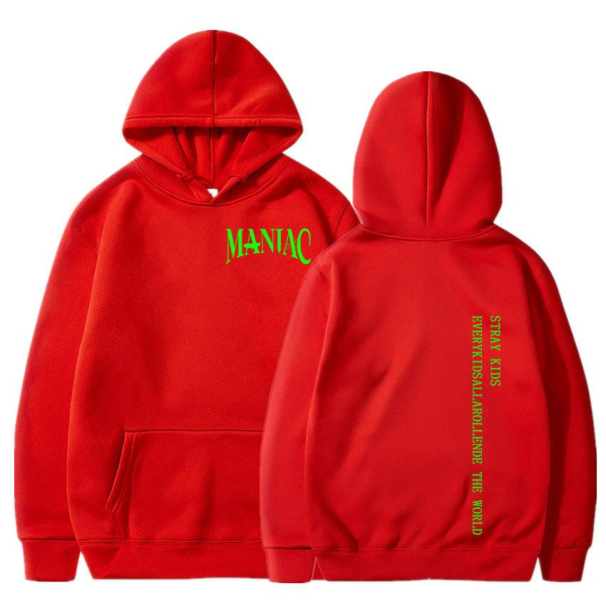 Толстовки с принтом Stray Kids MANIAC Kpop Harajuku, уличная одежда унисекс, женские толстовки большого размера, толстовка с капюшоном, корейский модный пуловер унисекс