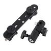 Black Double Hot Shoe Flash Umbrella Holder Light Stand Bracket For Photo Video Photography