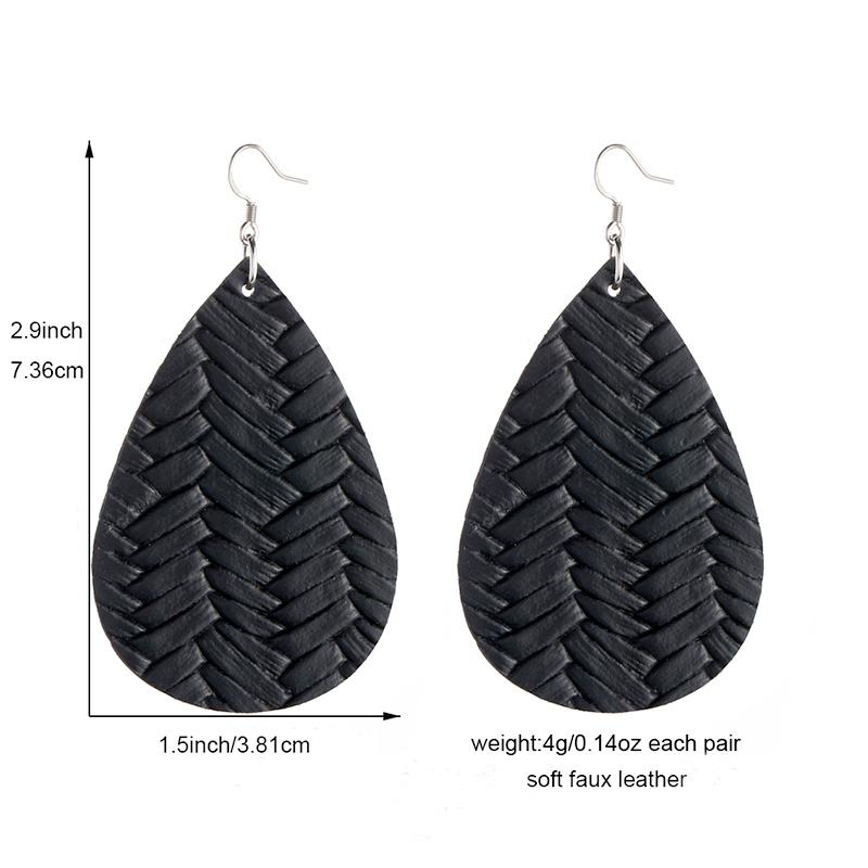 Fashion Teardrop Soft Faux Leather Earrings For Women Lightweight Drop Earings Jewelry Antique Dangle Earrings Gifts Wholesale KTJ