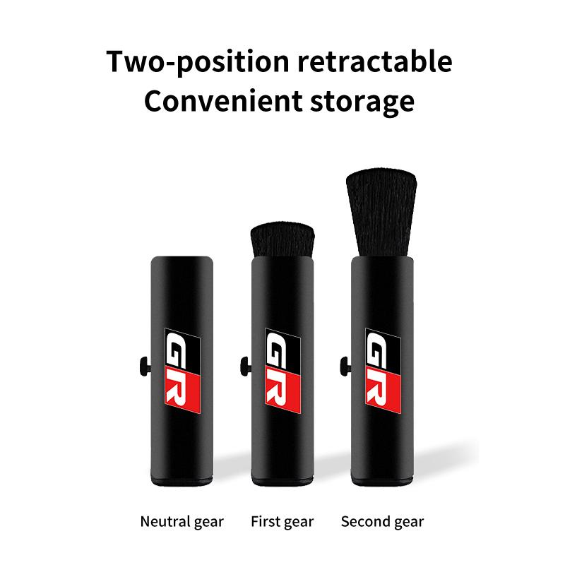 For Toyota Retractable Car Air Vent Detailing Cleaning Brush Dust Remover Brush Crown GR Corolla YARIS Auris C-HR Hilux Vios