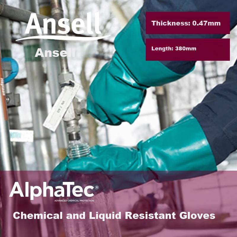 Chemical-Resistant Gloves, Non-Slip, Wear-Resistant, Industrial, Oil-Proof, Corrosion-Resistant, Acid And Alkali Resistant, 58-335 (1 Pair), 8/M