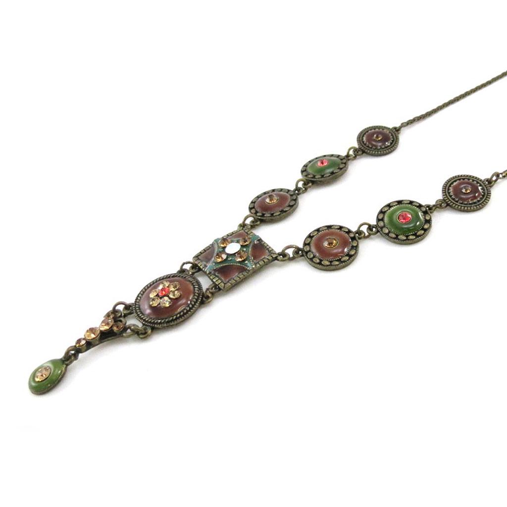 Les Trésors De Lily [E5699] - Дизайнерское колье 'Selma' коричневый/зеленый/зелено-коричневый