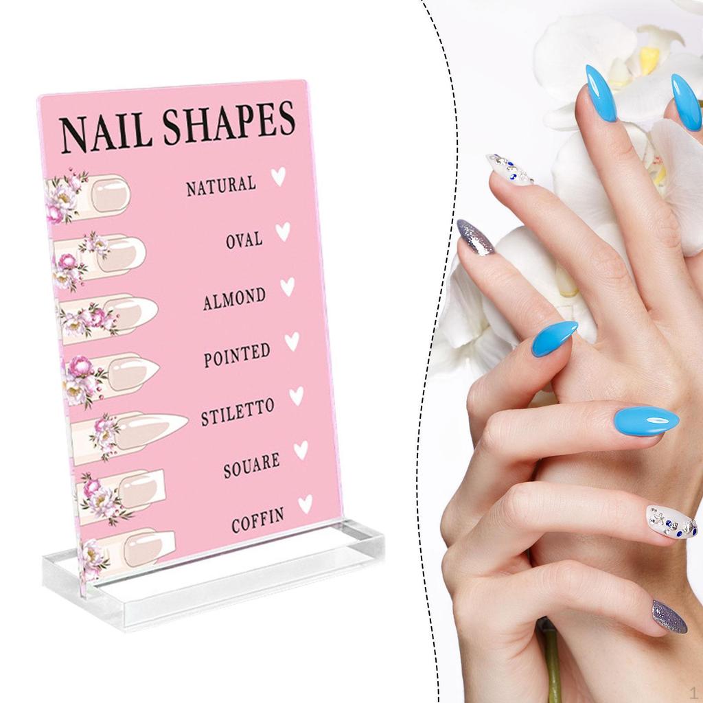 Дисплей для нейл-арта Акриловая панель 2 мм Элегантная подставка Универсальное использование Милый фотореквизит Маленький с