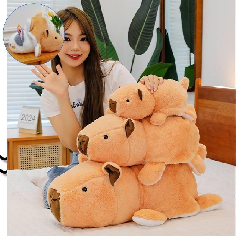 Charming Brown Capybara Plush Doll Cat Transformation Soft Toy For Kids Gift