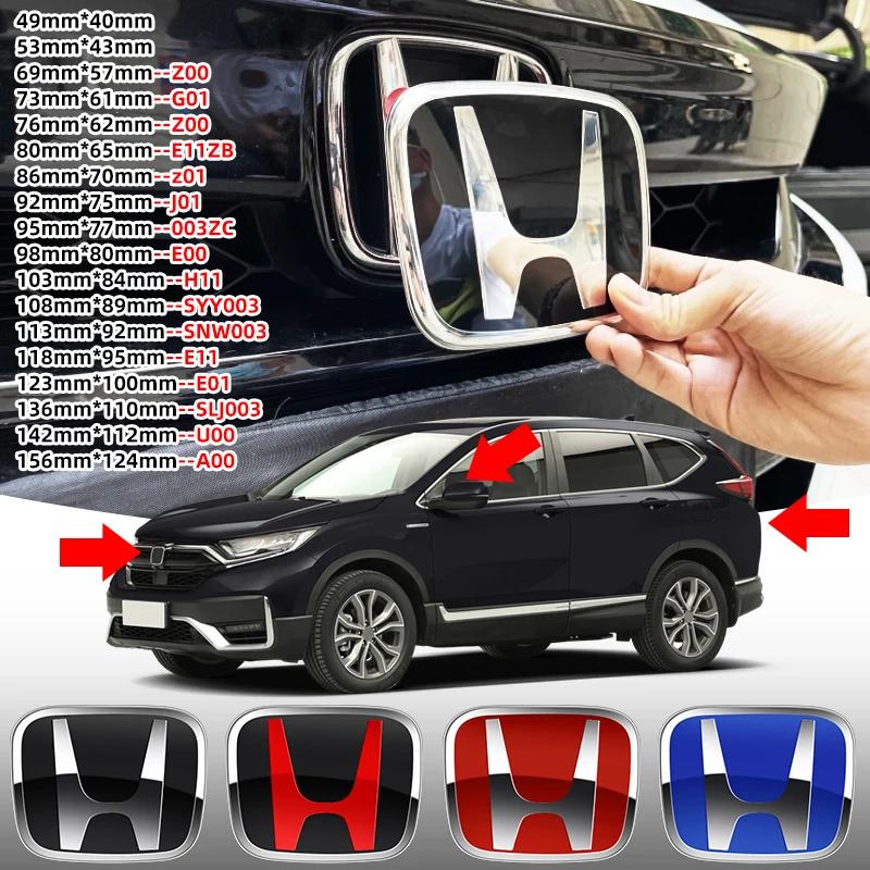 ABS Car Logo Front Grille Rear Trunk Steering Wheel Decoration Sticker Accessories For Honda Accord Civic Type-R CRV Cars Emblem aiq256