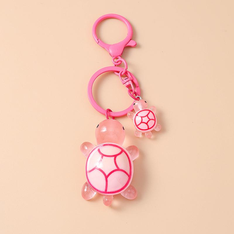 Cute Resin Simulated Tortoise Keychain Cartoon Animal Key Ring Pendant for Women Girl Handbag Decor DIY Kid's Jewelry Gift