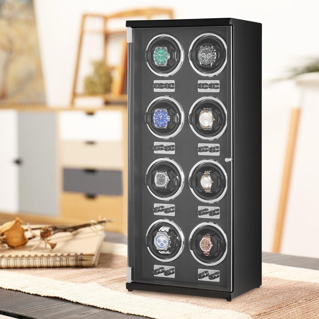 Watch Winder for 8 Automatic Watches with 8 Quiet Japanese Mabuchi Motors