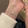 Женский браслет-цепочка "Змеиная кость" с маленькими круглыми бусинами в форме сердца, минималистичные, легкая роскошь, милые, нишевый дизайн, ювелирные изделия