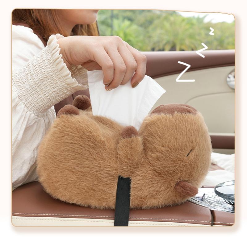 Милая мультяшная автомобильная коробка для салфеток, бумажный пакет для спинки сиденья автомобиля, креативная автомобильная коробка для салфеток, плюшевые игрушки для детей, подарки, аксессуары для салона автомобиля