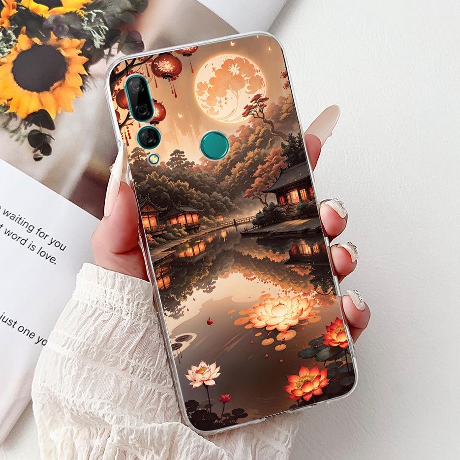 For Huawei Y9 Prime 2019 Case STK-L21 Colorful Flowers Painted Cover Soft Silicone Phone Case For Huawei P Smart Z STK-LX1 Shell