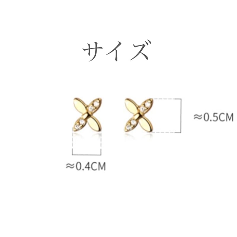 Серьги Серебро925 серебро золото розовое золото 18 карат покрытие Hana flower CZ бриллиант кубический цирконий цирконий Совместимо с аллергией на металлы (Серебряный)