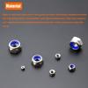 220 Pieces of Stainless Steel Nylon Embedded Anti-Slip and Anti-Loosening Self-Locking Nuts, M3 M4 M5 M6 M8 M10 M12
