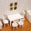 Miniature 1/12 Dollhouse Wooden Table Doll House Decoration Simulation Chair Table Furniture Toys