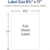 Печатная наклейка 8,5" x 11" Матовая белая Перемещаемый клей Совместима с лазерной и струйной печатью 5 листов этикеток полного размера Отлично для