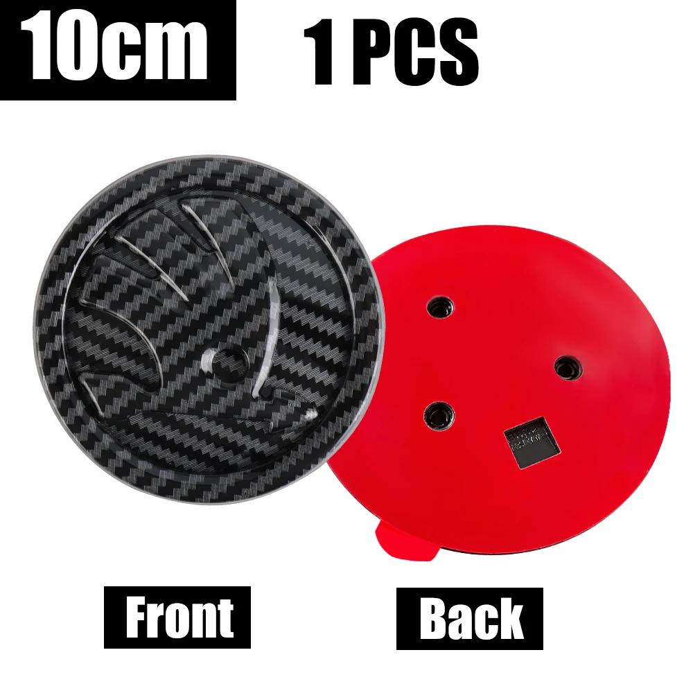 Car Sticker 2025 New 8/9/10cm Carbon Fiber Badge Car Front Hood Emblem Tail Trunk Logo Sticker For Skoda Octavia Karoq Skoda S V