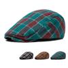 Цветная клетчатая кепка-бейсболка для женщин и мужчин, осенне-зимняя кепка с большой головой, берет