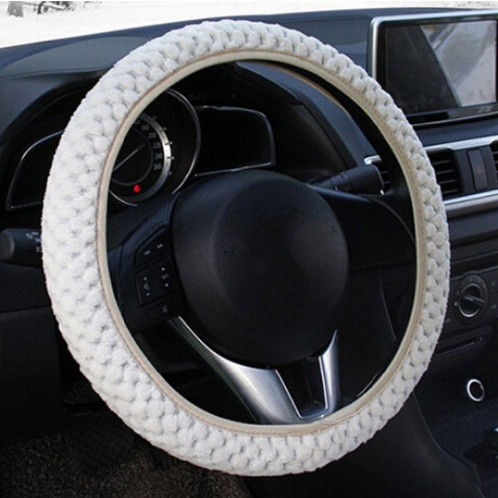 Многоцветный Теплый Мех Длинный Плюшевый Шерстяной Жемчужный Вельвет Автомобильный Мягкий Шерстяной Зимний Чехол на Руль