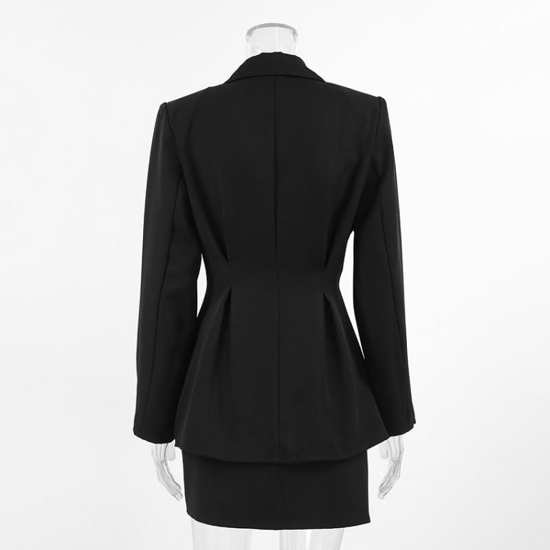 2026 Fall Womens Tailored Blazer Skirt Set Slim Fit Office Workwear