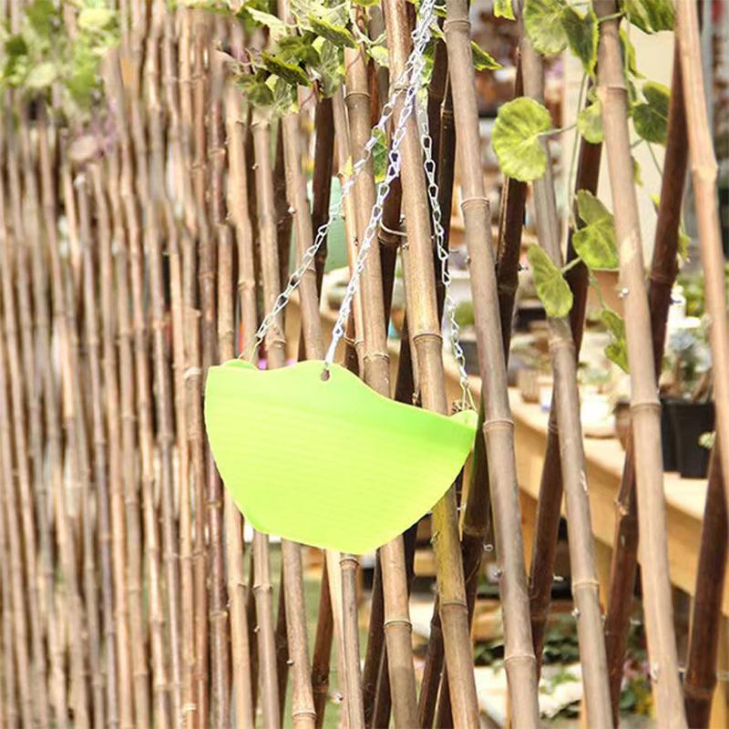 Подвесной горшок для орхидеи с цепочкой, пластиковая подвесная корзина для цветов, подвесной настенный зеленый горшок с горшком для суккулентов