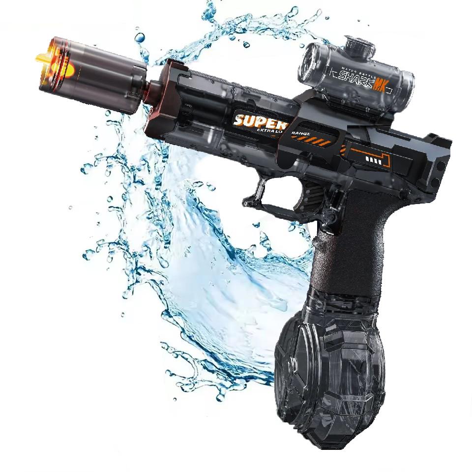 Electric Water Gun Toys With Led Light Emitting Automatic Sensor Lights Water Pistol Summer Outdoor Beach Pool Toy for Kids