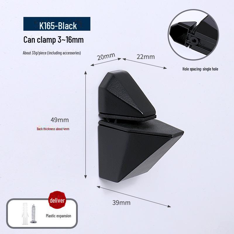 F-образный зажим для стекла Duckbill для ванной комнаты/кухни