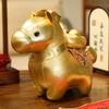 Golden Horse Plush Doll Horse Brings Wealth Zodiac with PP Cotton Filling Chinese New Year 2026 Gift for Home Decor & Blessings