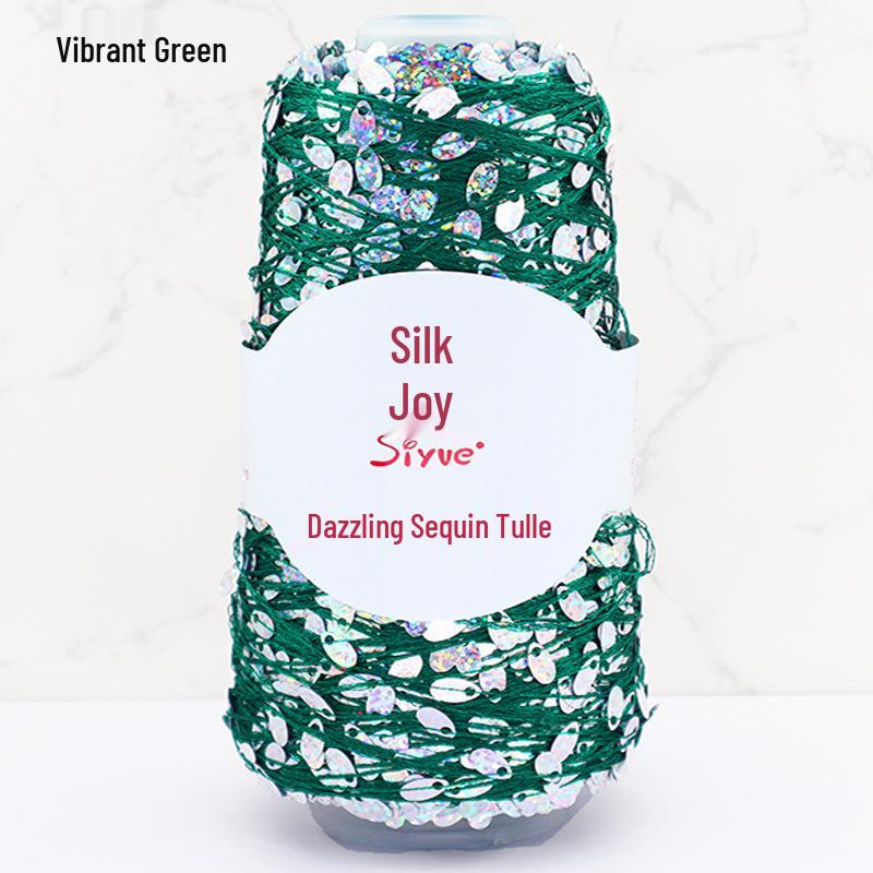 Siyue Silk Color Point Yarn: Dazzling Sequin Wool with Water Drop Sequins for DIY Hand Knitting