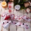 5M Christmas Ribbon Diy Christmas Tree Decoration Wreath Decoration Christmas Tree Snowflakes Snowman Pattern Xmas Holiday Decor