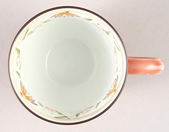 Nishikai Toki Hasami Ware Stylish Floral Mug, Hasami-yaki, Lightweight, 250ml, Pink, with a Floral Pattern, Microwave and Dishwasher Safe, Perfect