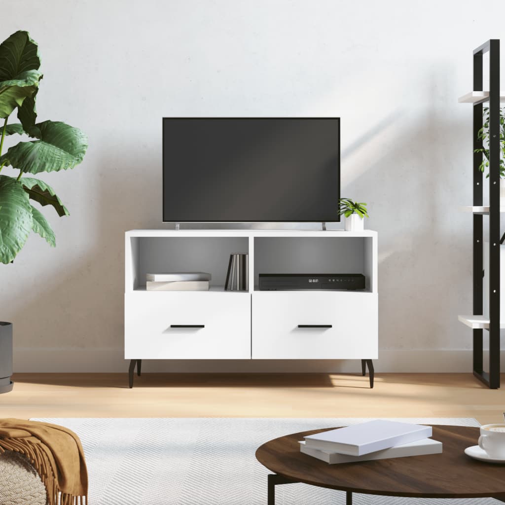 TV Stand White 80 x 36 x 50 cm Particleboard