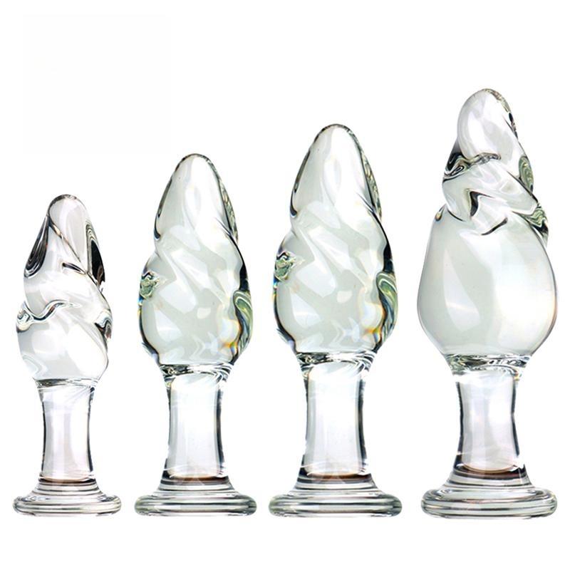 VaHppy Стеклянные анальные пробки, секс-игрушки с резьбой, 4 стиля, SM, БДСМ, большие, 14*5 см, товары для взрослых для пар, мастурбатор, тренировка расширения