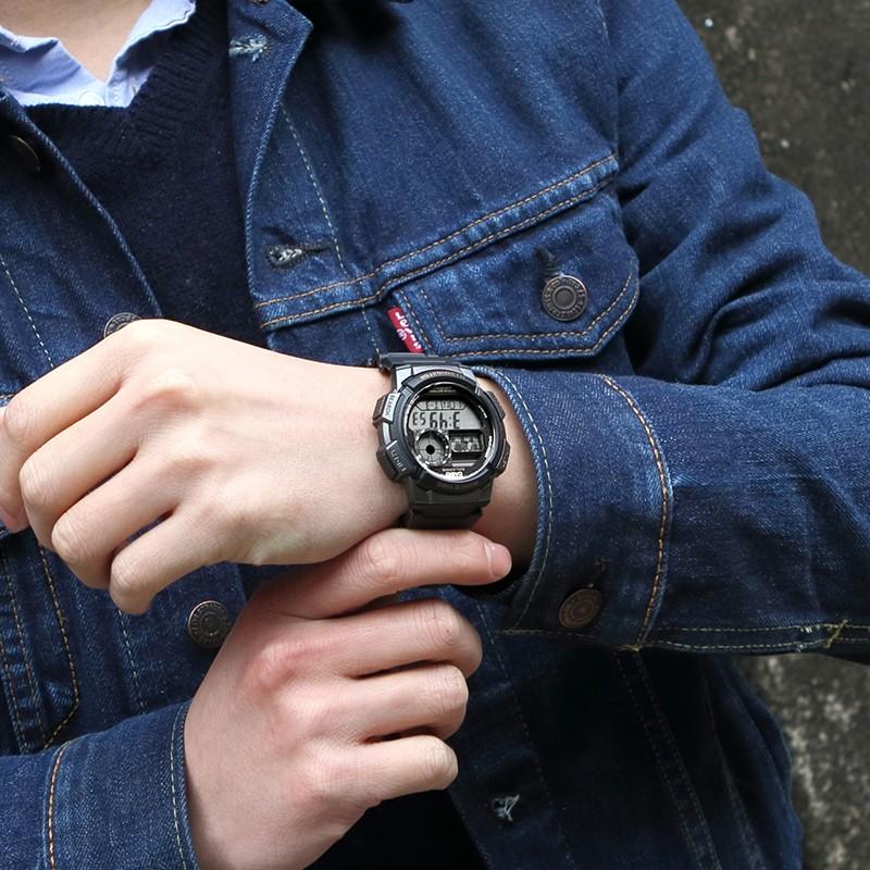 Casio Серия YOUTH - Цифровой дисплей с диском, классическая ретро-мода, кварцевый механизм, полимерный ремешок, японские и корейские часы, мужские часы, AE-1000W-1A