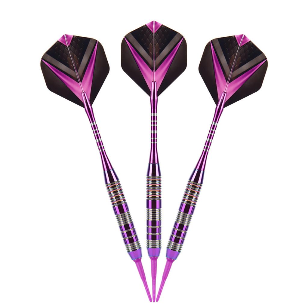 Soft Tip Darts Colorful Electroplating Darts with Storage Case Aluminum Alloy Dart Shafts for Bar Home Office Game Room