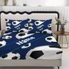 Football 2/3pcs Bedding Set Fitted Sheet Printed 100% Polyester Anime Home Decor Suitable For Children And Adults