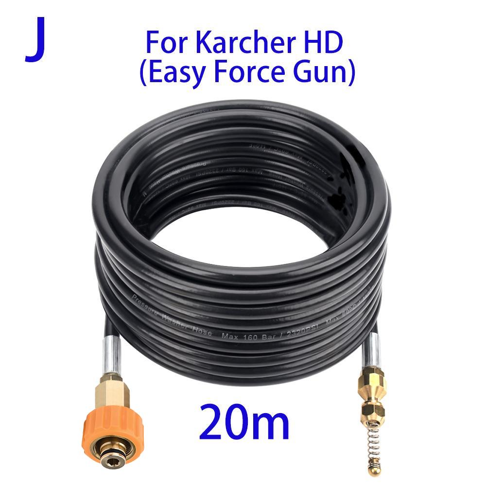 20m Pressure Washer Sewer Drain Water Cleaning Hose Car Washer Pipe Line Cleaning Kit Sewage Jet Hose High Pressure Pipe Cleaner