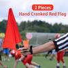 Флаги судьи 2 шт. Ручные Красные Флаги Гонки Дорожный Судья Оборудование Для Футбол Волейбол Спорт Футбольное Поле Судья Игры