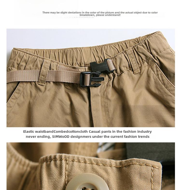 Мужской летний комбинезон свободного кроя из хлопка с множеством карманов и шортами средней длины для отдыха на свежем воздухе