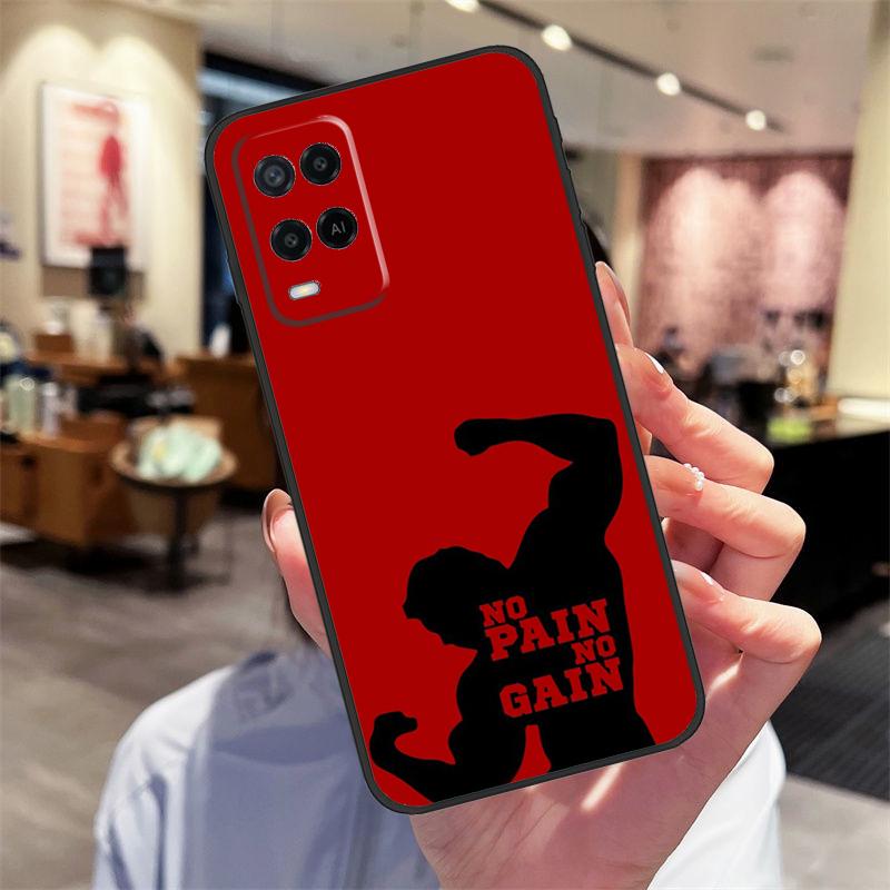Без боли нет прогресса Чехол для Oppo A94 A74 A54 A18 A38 A58 A78 A98 A40 A60 A80 A16 A76 A96 A15 A17 A77 A57S Чехол