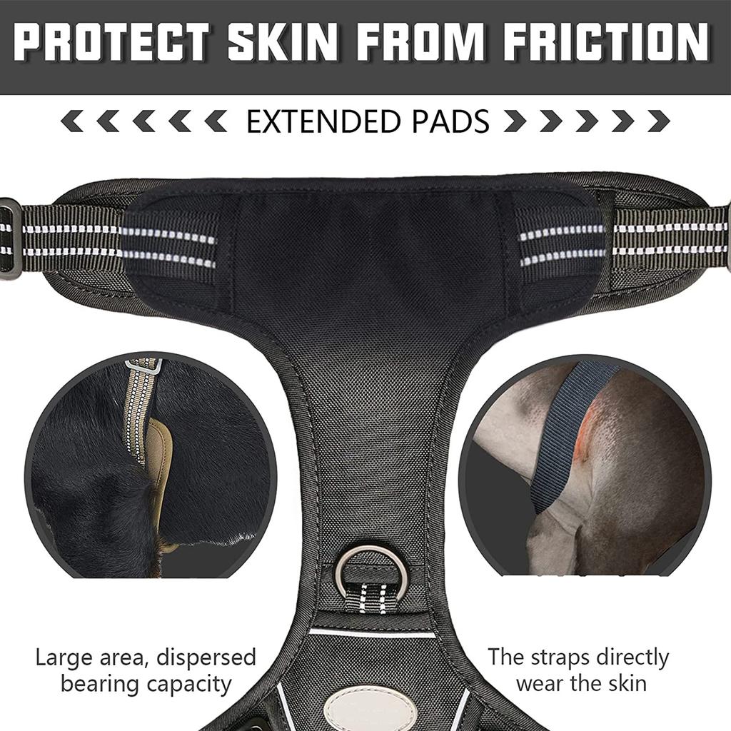 Регулируемая тактическая шлейка для собак, рабочая шлейка для домашних животных, военная служба, светоотражающий комплект шлейки для собак для маленьких, средних и больших собак