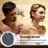 2шт силиконовая щетка для ванны с мягкой щетиной, массажная очищающая щетка для тела, противоскользящая ручка, щетка для тела